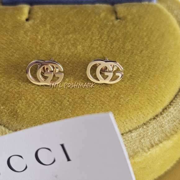 Gucci 18K Gold Double G Earings. - Picture 11 of 12